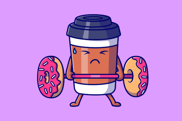 Cute Coffee Cup Lifting Donut Barbell Review