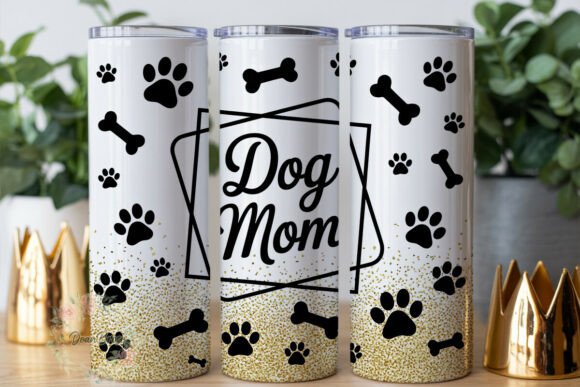 Dog Mom Gold Paw Print 20oz Tumbler Wrap Review