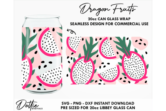 Dragon Fruit 20oz Glass Can Wrap SVG: A Designer's Take