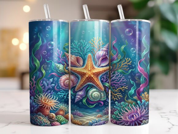 Ocean Starfish Seashell Tumbler Wrap: A Designer's Review