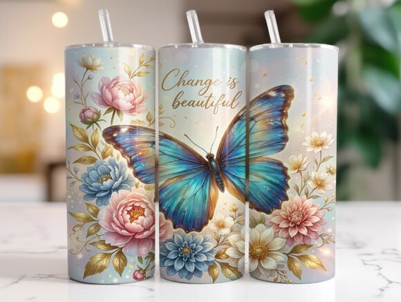 Review: Change is Beautiful Butterfly Tumbler Design