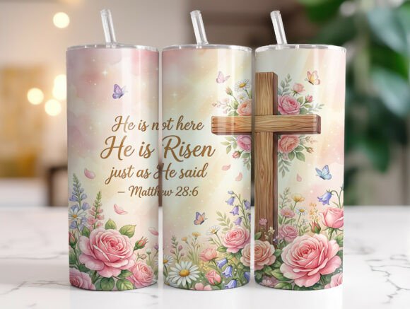 Review: Christian Easter Cross Scripture Tumbler Design