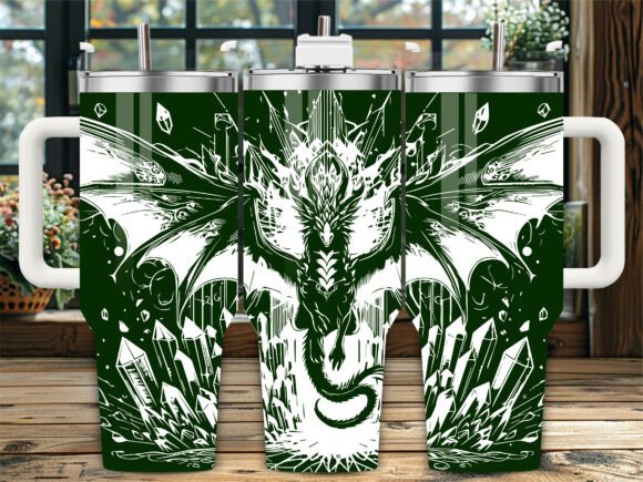 Review: Dragon Emerald Gem 40oz Laser Tumbler Design