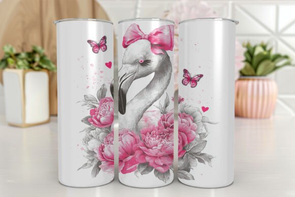 Review: Flamingos Tumbler Sublimation Design 20 for Stitchers