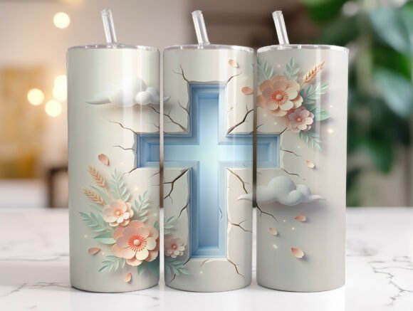 Review: Floral Cross Easter Christian Tumbler Design