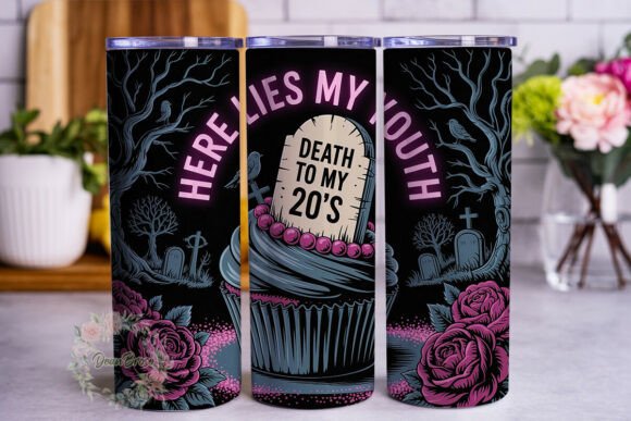 Review: Here Lies My Youth Cupcake Tumbler PNG