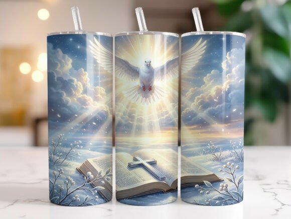 Review: Holy Spirit Dove Bible Cross Tumbler PNG for Embroidery