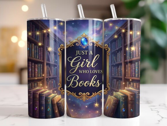 Review: Just a Girl Who Loves Books Tumbler Wrap for Embroidery