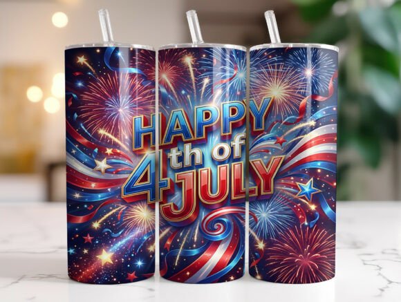 Review: Patriotic Fireworks 4th of July Tumbler Design