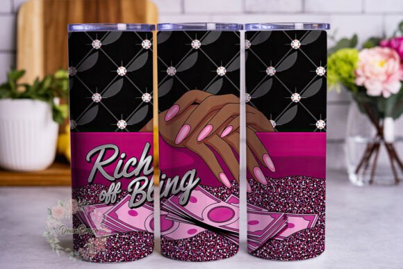 Review: Rich Bling Money 20oz Tumbler Wrap Design