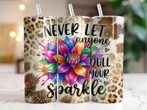 Review: Sparkle Flower Leopard 20oz Tumbler Wrap Design