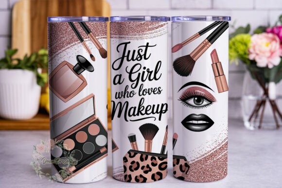 Rose Gold Makeup Glam 20oz Tumbler Wrap Review