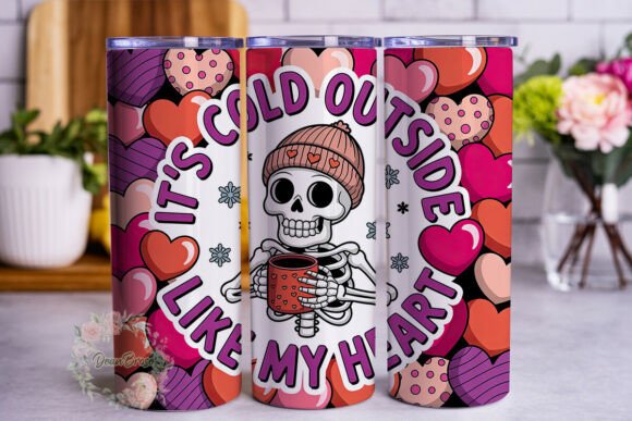 Skeleton Cold Heart 20oz Tumbler Wrap Review