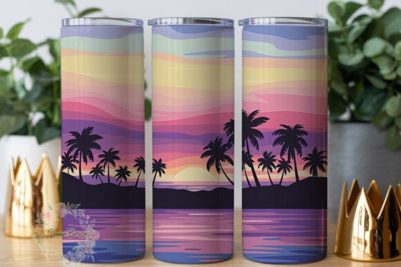 Tropical Sunset Palm Trees Tumbler Wrap Review