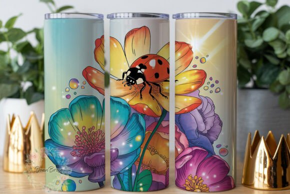 Vibrant Floral Ladybug 20oz Tumbler Wrap Review