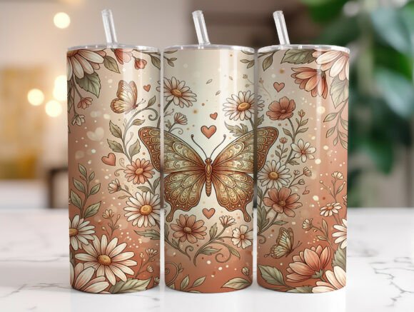 Vintage Butterfly Daisy Garden Tumbler Review