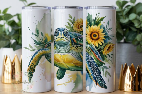 Watercolor Turtle Sunflower Tumbler Wrap: A Designer's Review